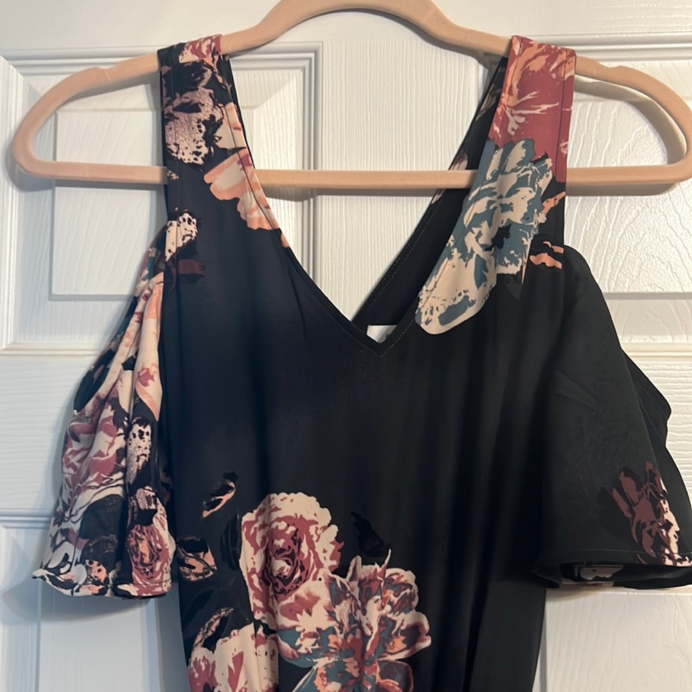 Cropped floral jumpsuit